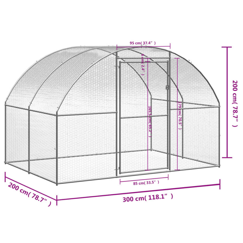 Outdoor Chicken Coop Galvanised Steel