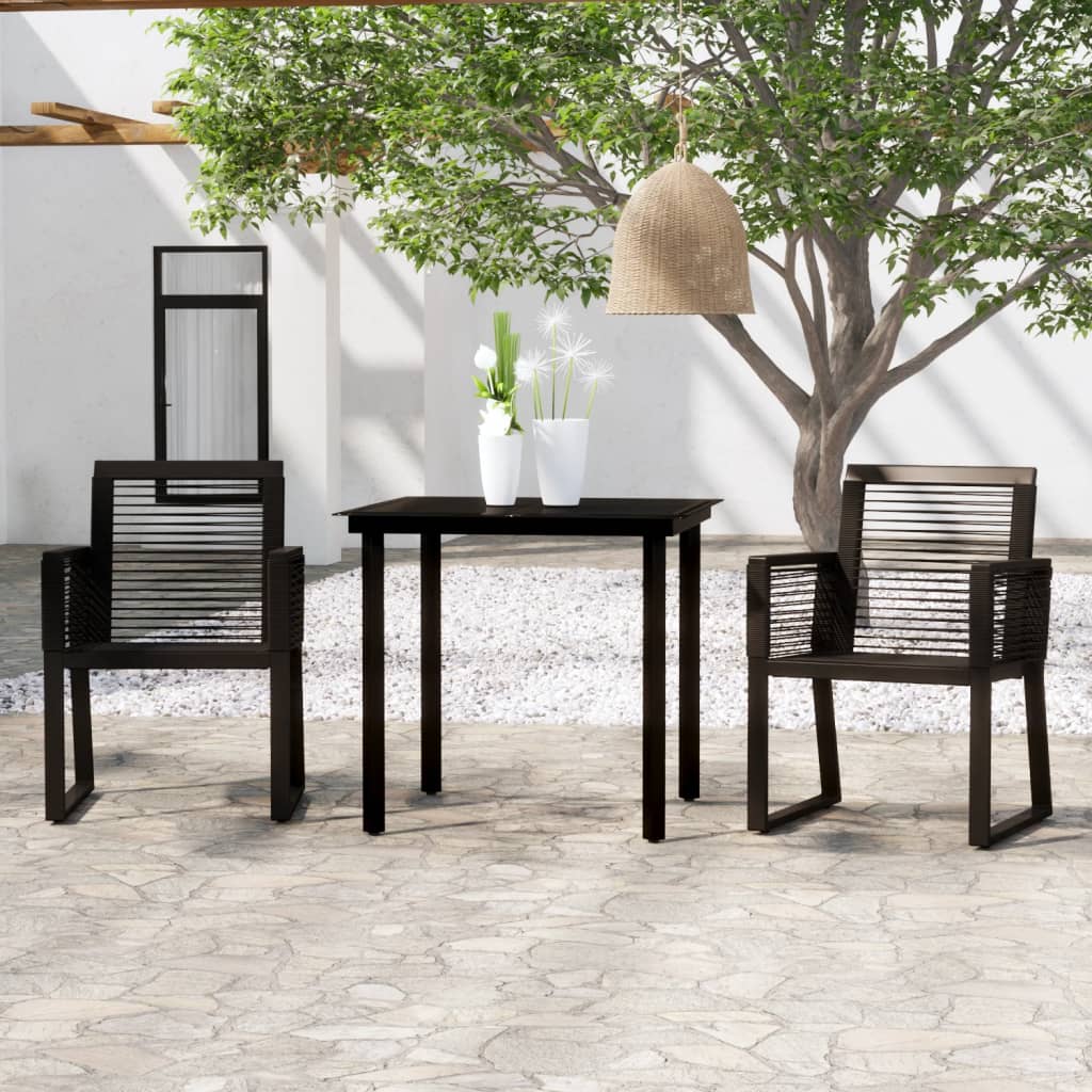 Outdoor Dining Setting | 2 Person | Deco Range | Black