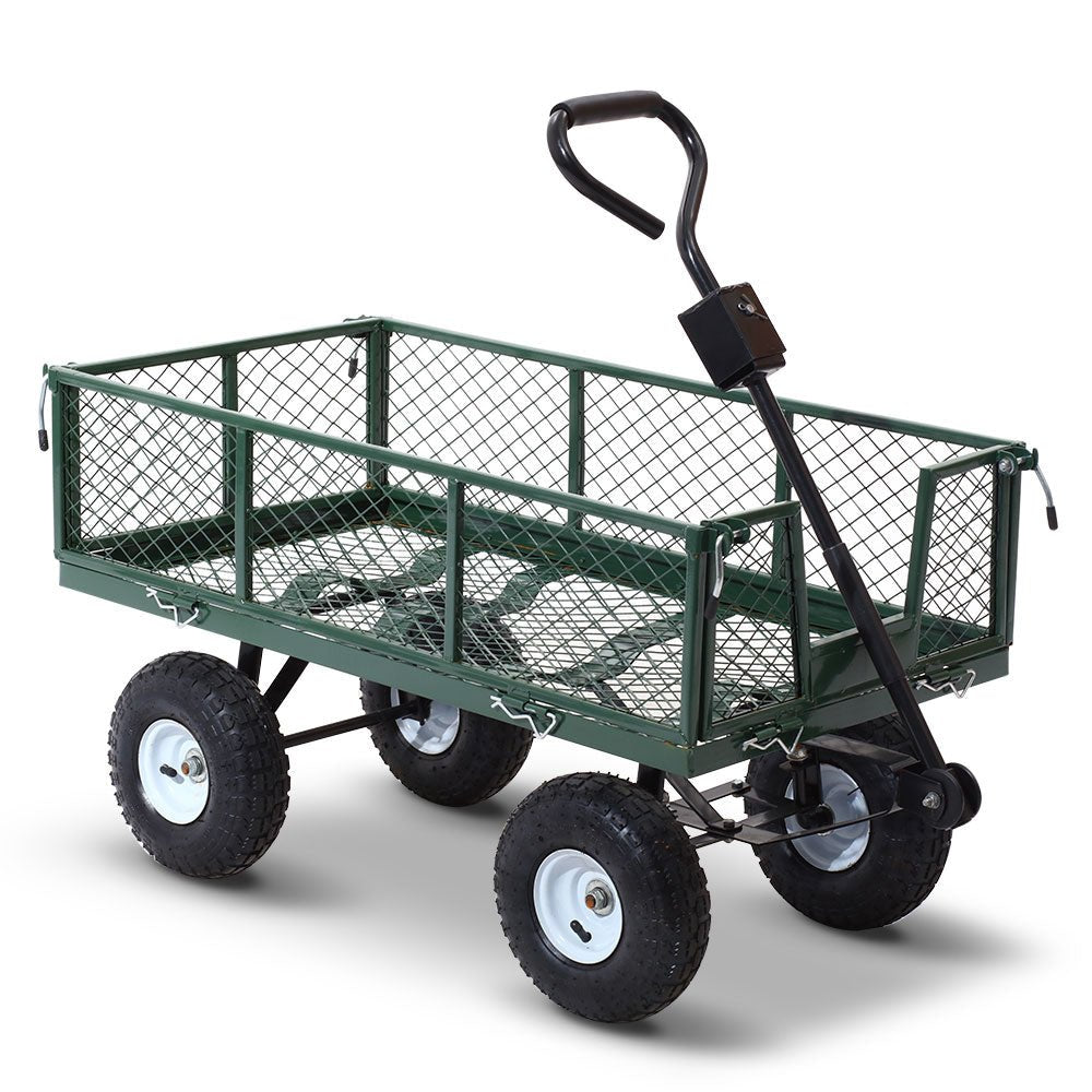 Beach Trolley Gardeon Mesh Garden Steel Garden Cart - Green
