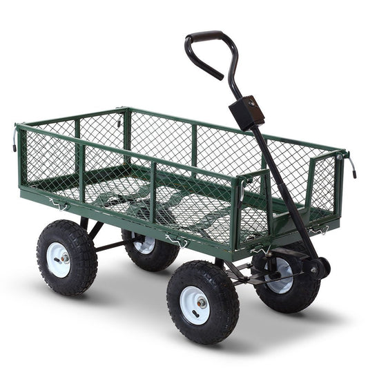 Beach Trolley Gardeon Mesh Garden Steel Garden Cart - Green
