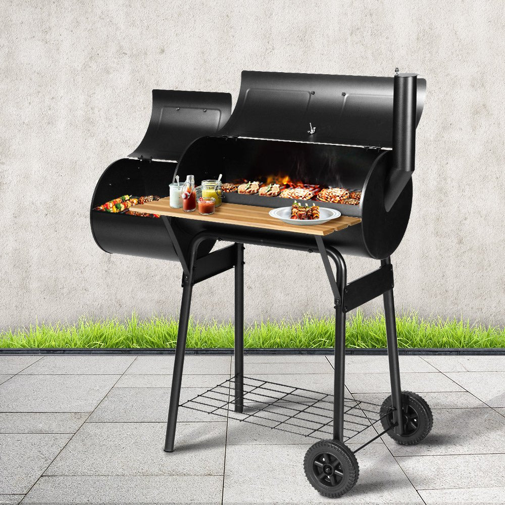 Charcoal BBQ and Smoker | 2-In-1 Offset BBQ Smoker | Grillz Brand
