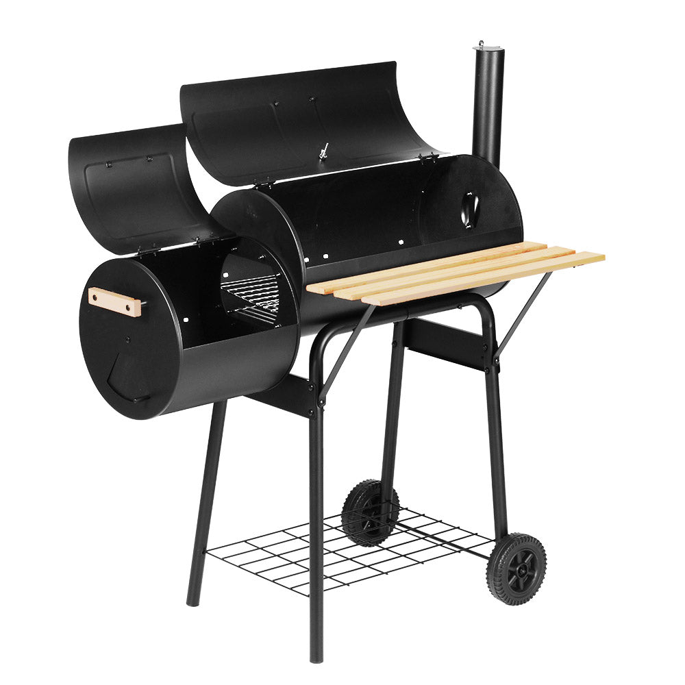 Charcoal BBQ and Smoker | 2-In-1 Offset BBQ Smoker | Grillz Brand