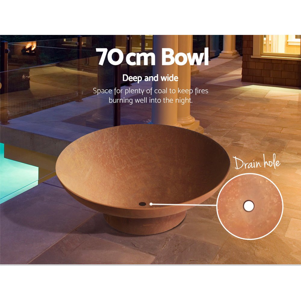 Fire Pit | Steel Fire Bowl | Grillz Brand | 70cm