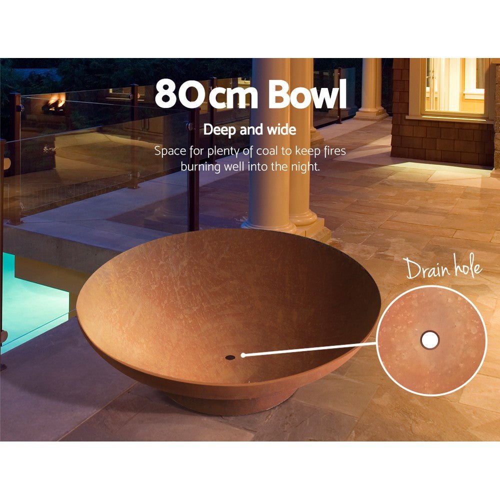 Fire Pit | Steel Fire Bowl | Grillz Brand | 80cm