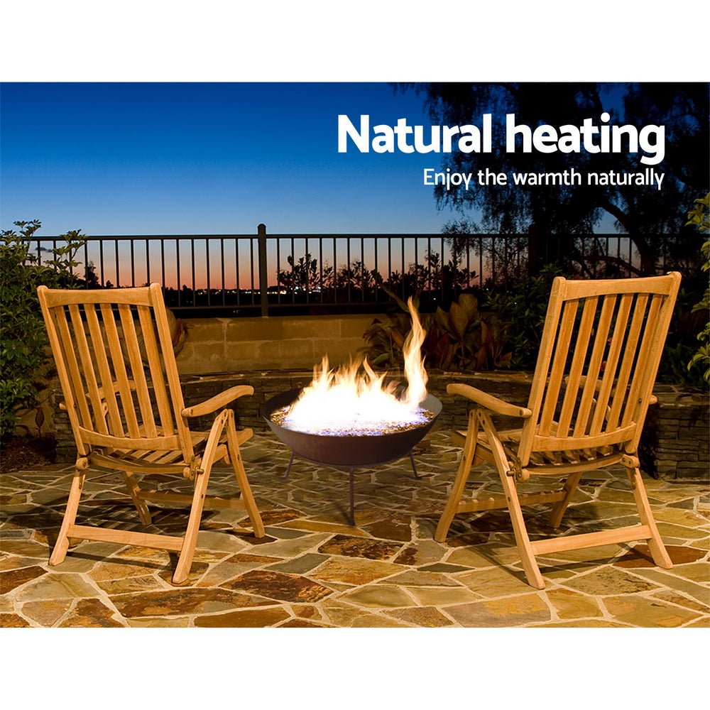 Fire Pit | Steel Fire Bowl on Stand | Grillz Brand | 70cm