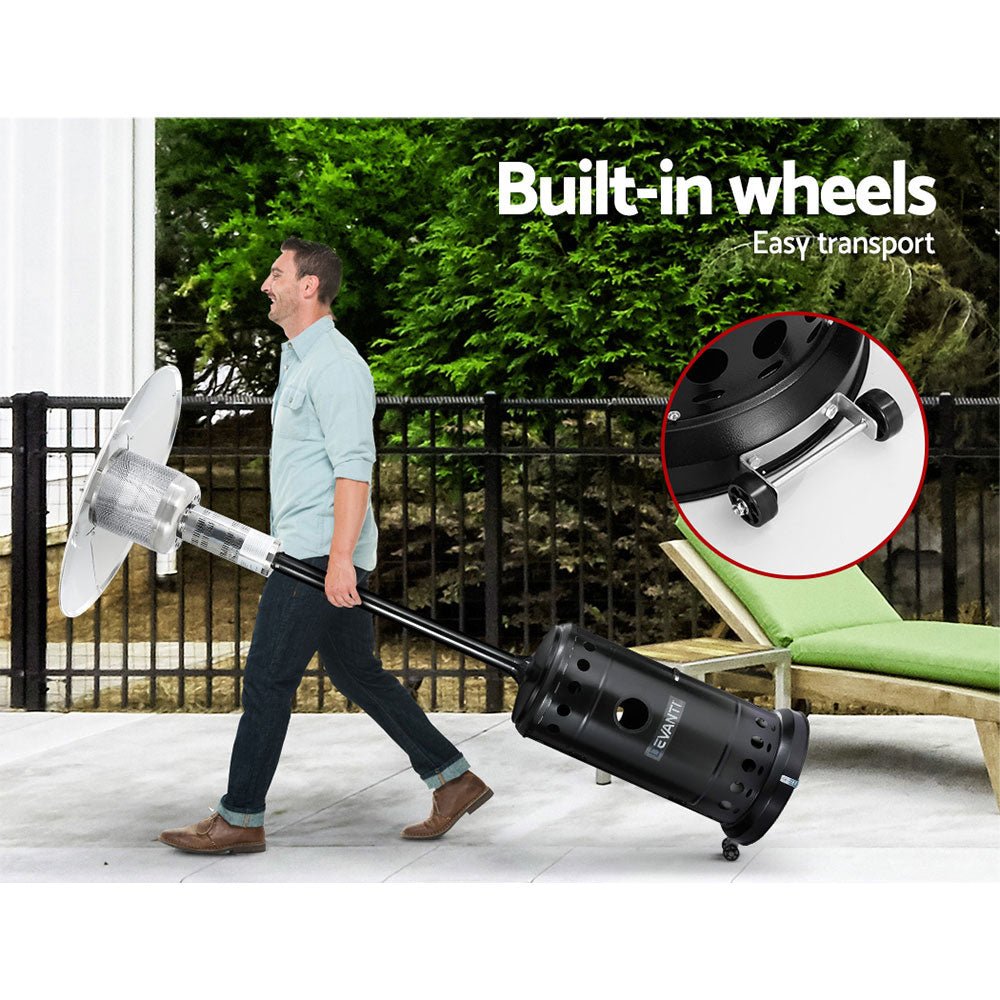 Gas Patio Heater | Slimline 225cm High 13.5kW Heater | Devanti Brand