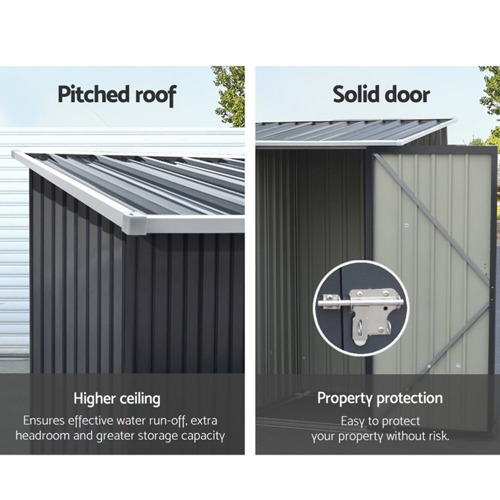 Small Garden Shed | Outdoor Storage Shed | Hinged Door | 0.99mx1.04m | Giantz | Grey