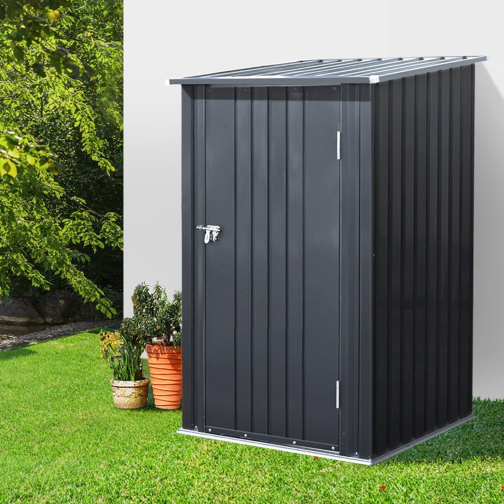 Small Garden Shed | Outdoor Storage Shed | Hinged Door | 0.99mx1.04m | Giantz | Grey