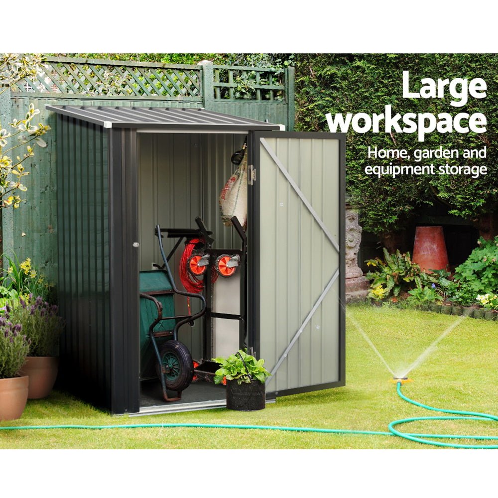 Small Garden Shed | Outdoor Storage Shed | Hinged Door | 0.99mx1.04m | Giantz | Grey