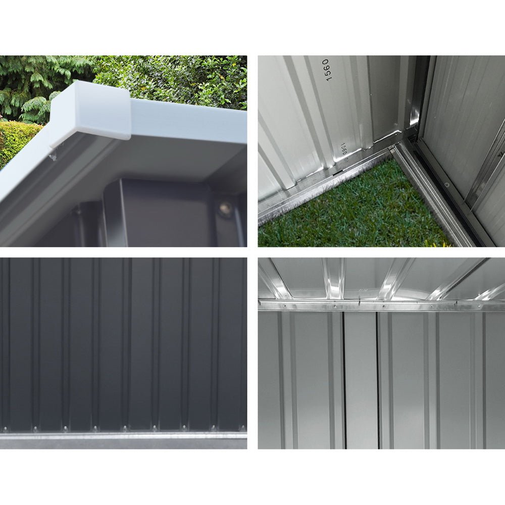 Small Garden Shed | Outdoor Storage Shed | Hinged Door | 0.99mx1.04m | Giantz | Grey