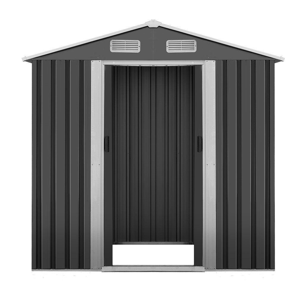 Garden Shed | Outdoor Storage Shed | Sliding Doors | 1.96mx1.32m | Giantz | Grey
