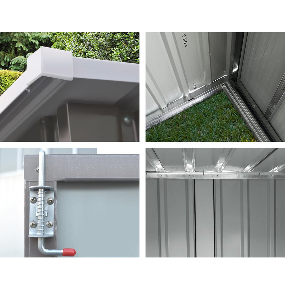 Garden Shed | Outdoor Storage Shed | Barn Doors | 2.31mx1.31m | Giantz | Brown