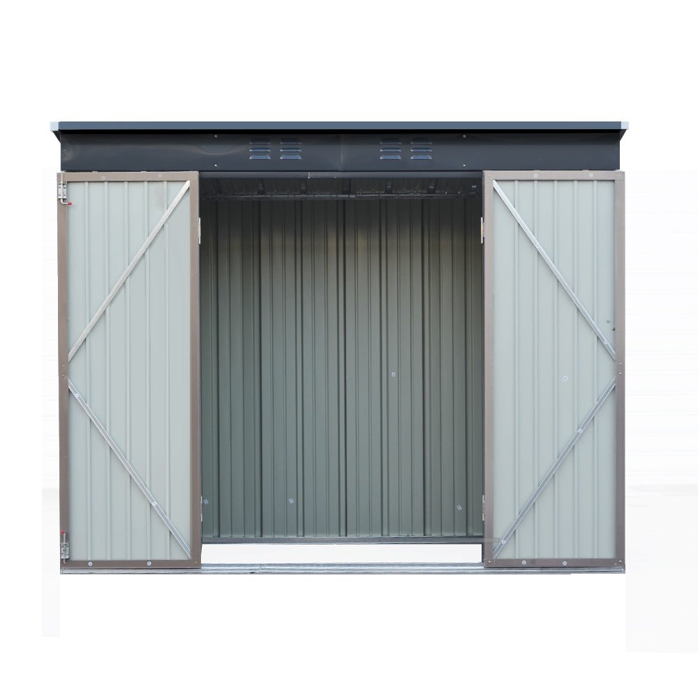 Garden Shed | Outdoor Storage Shed | Barn Doors | 2.31mx1.31m | Giantz | Brown