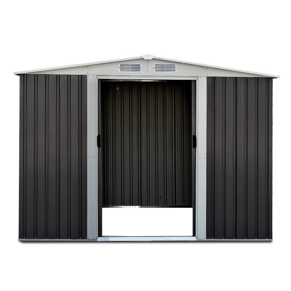 Garden Shed | Outdoor Storage Shed | Large Sliding Doors | 2.58mx2.07m | Giantz | Grey