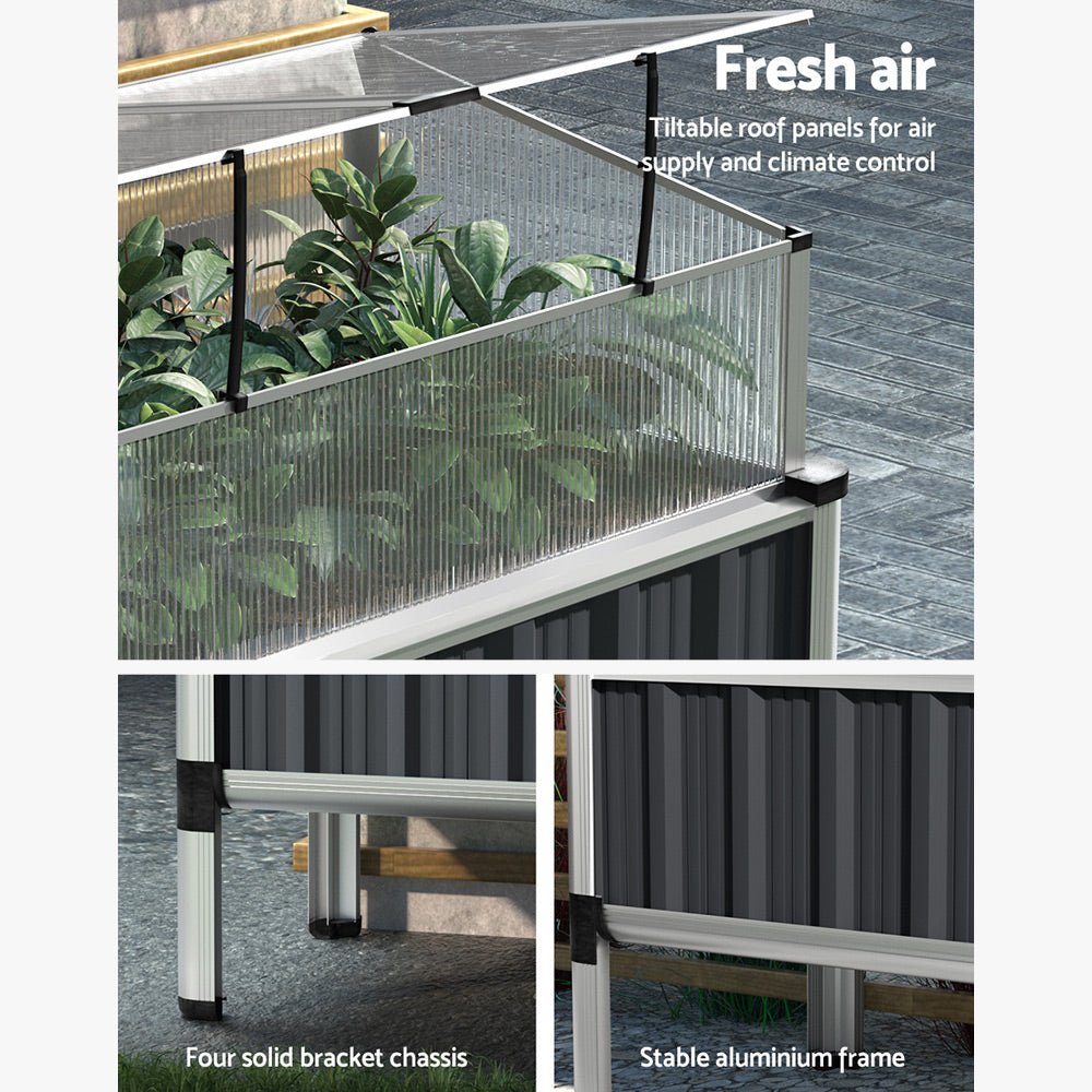 Garden Bed | Cold Frame Cloche | Steel and Aluminium | 80x49x74cm