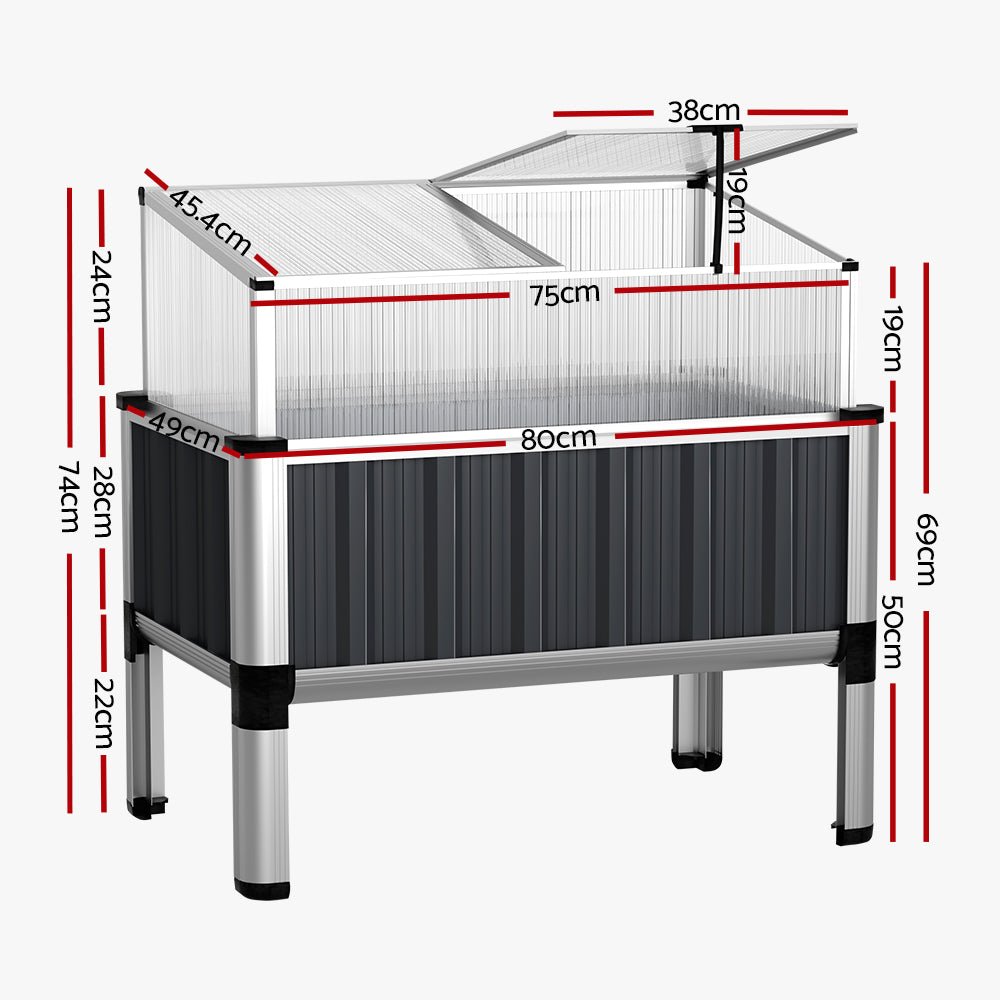 Garden Bed | Cold Frame Cloche | Steel and Aluminium | 80x49x74cm
