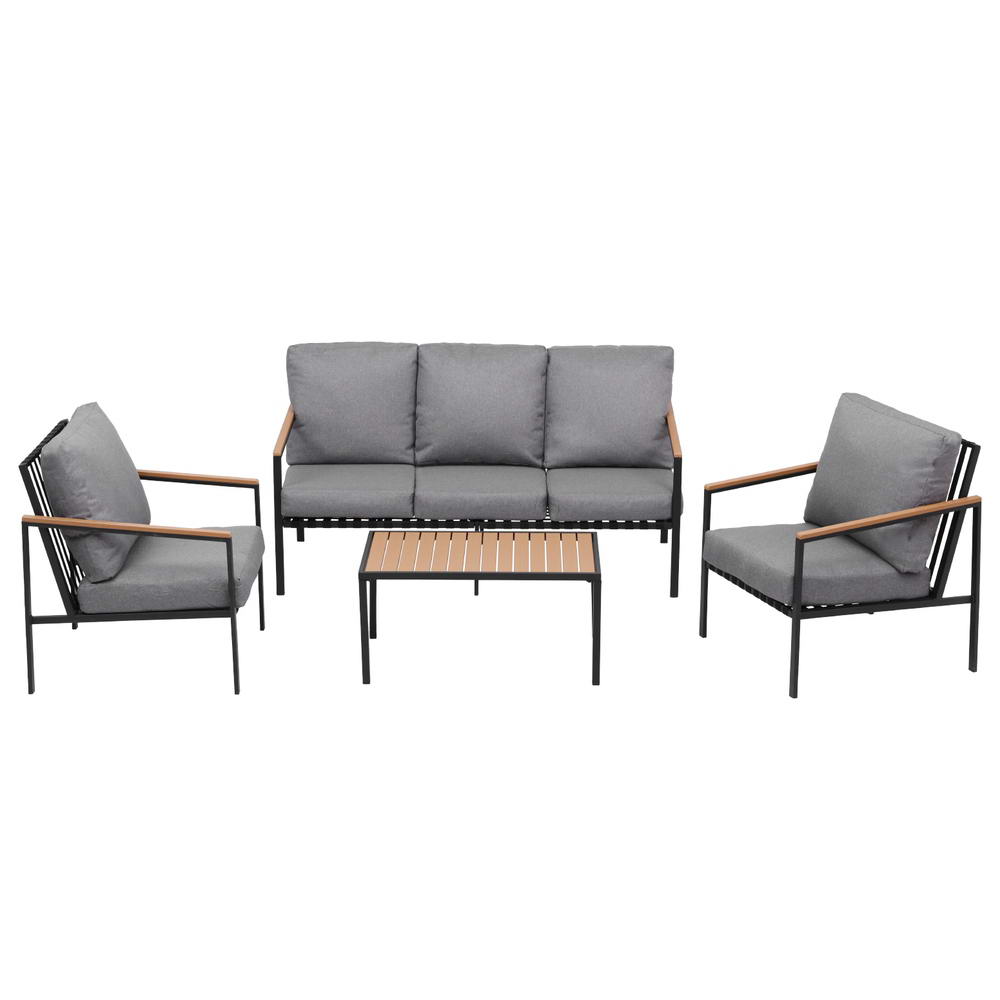 Outdoor Sofa Set | 5 Seats | Sofa Chairs and Table | Modern Relaxed Design
