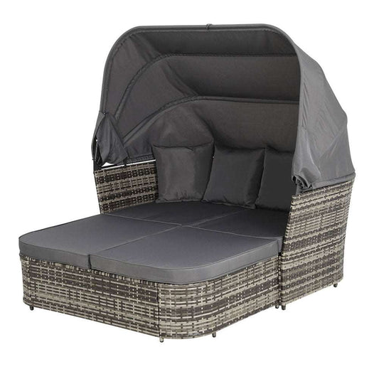 Outdoor Daybed Sun Lounger Day Bed Pillows Rectangle