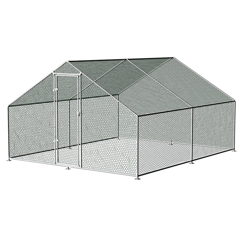 Chicken Coop Chook House Cage 4mx3mx2m Galvanised Steel