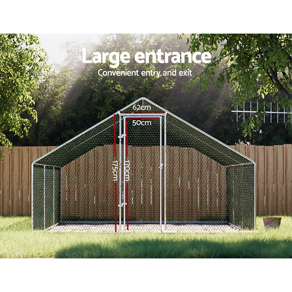 Chicken Coop Chook House Cage 6mx3mx2m Galvanised Steel