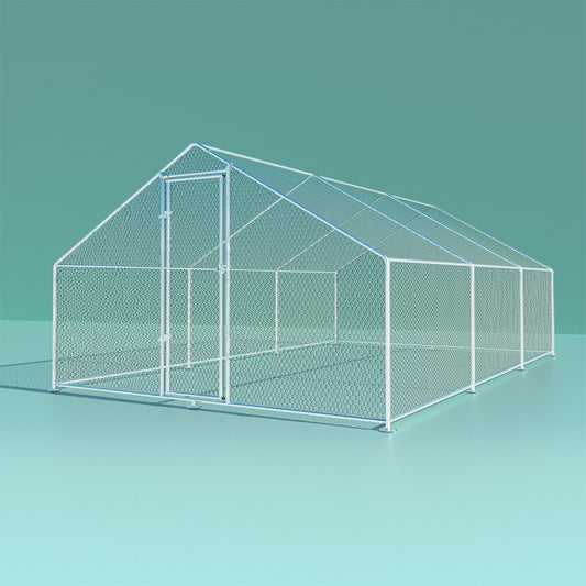 Chicken Coop Chook House Cage 6mx3mx2m Galvanised Steel