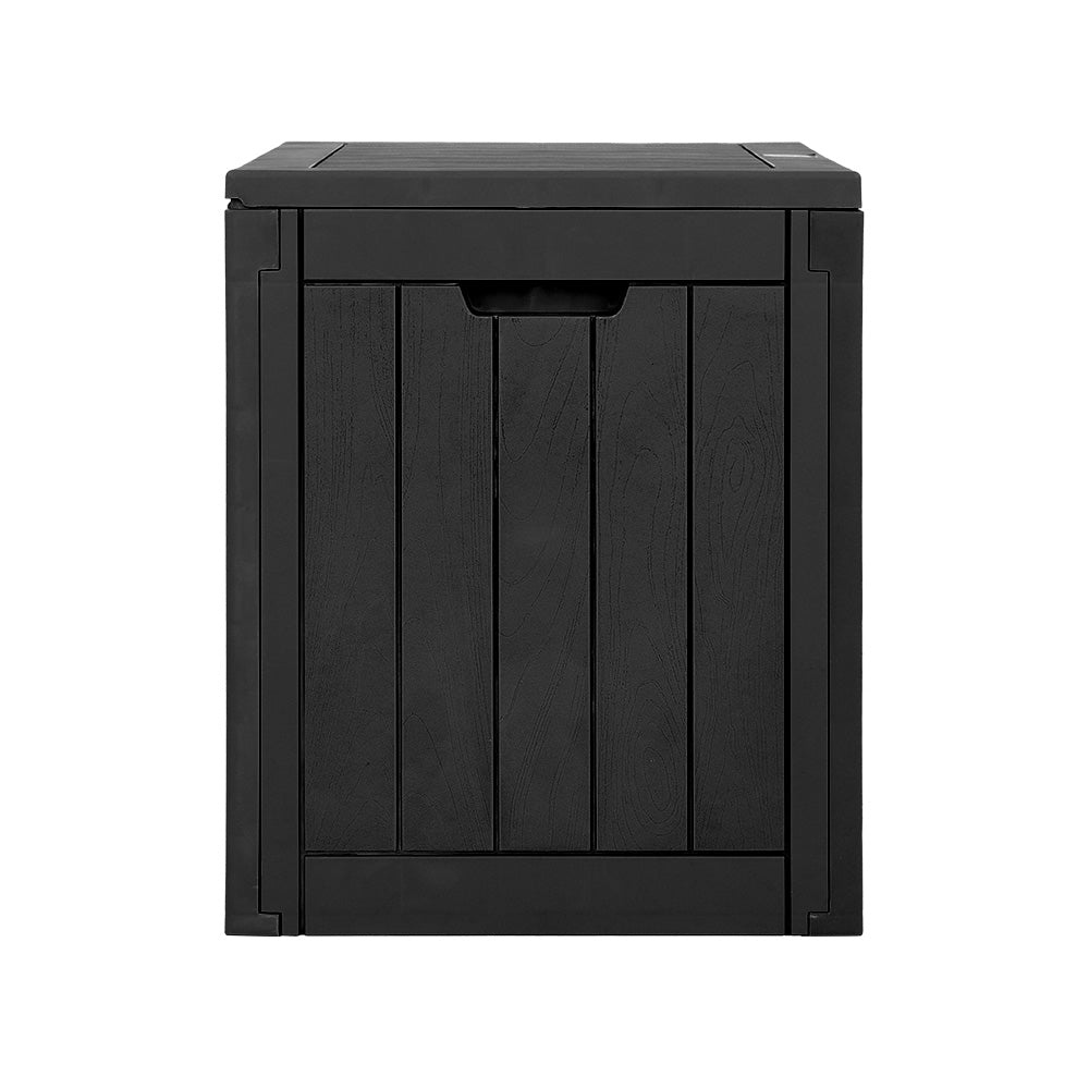 Outdoor Storage Box 118L Container Lockable Garden Toy Tool Black