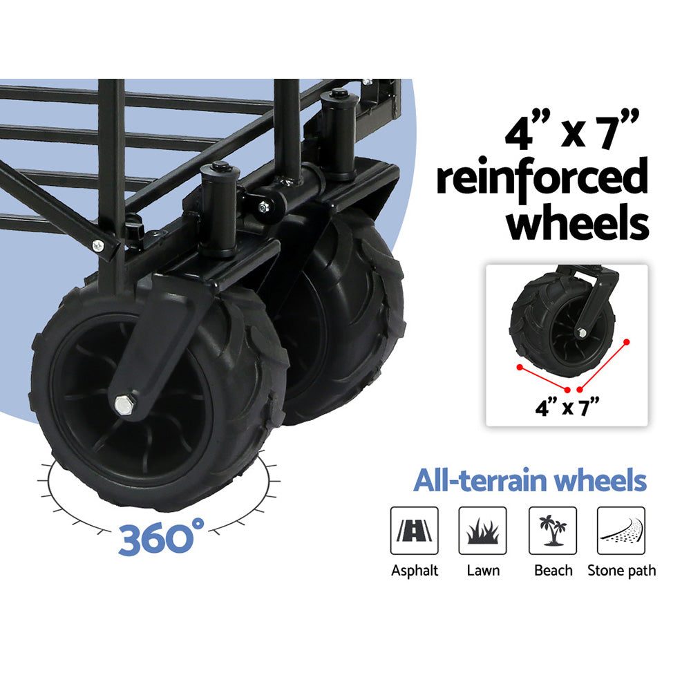 Beach Trolley Foldable Tough Heavy-Duty Outdoor Cart