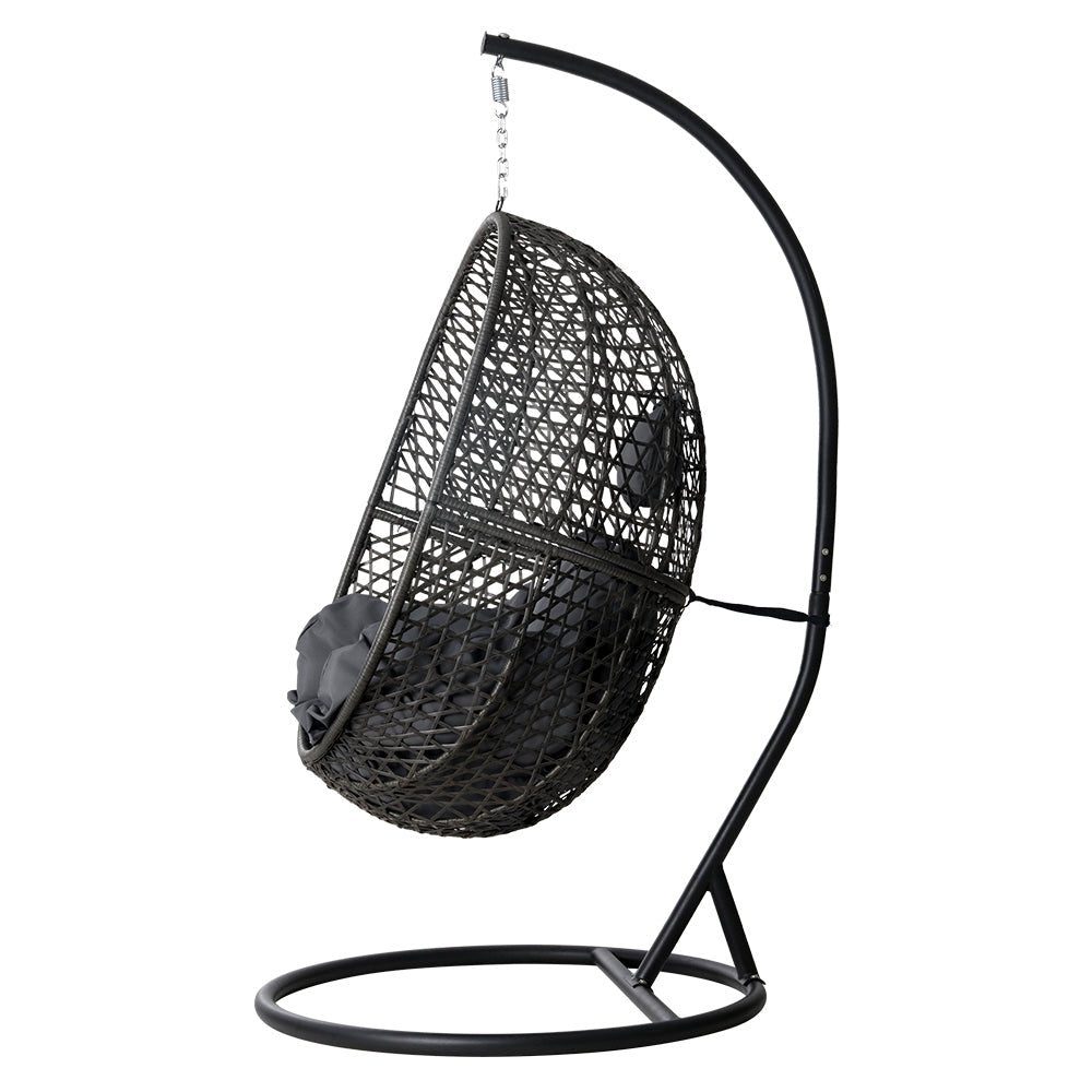 Egg Chair Outdoor Hanging Swing Chair Black
