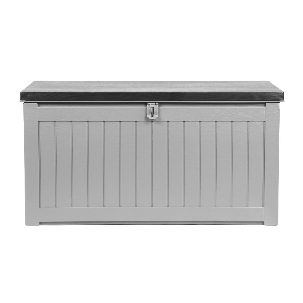 Gardeon Outdoor Storage Box 190L Container Lockable Garden Bench Black