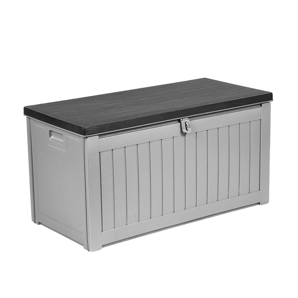 Gardeon Outdoor Storage Box 190L Container Lockable Garden Bench Black