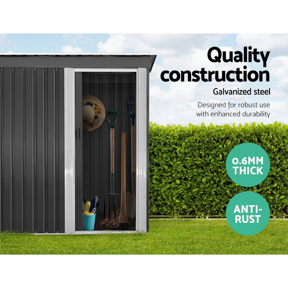 Small Garden Shed | Outdoor Storage Shed | Sliding Door | 1.62mx0.86m | Giantz | Grey