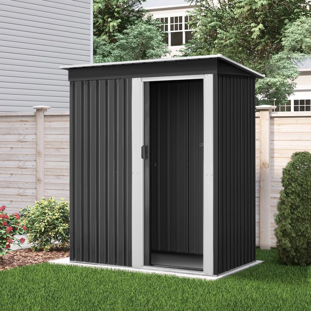 Small Garden Shed | Outdoor Storage Shed | Sliding Door | 1.62mx0.86m | Giantz | Grey