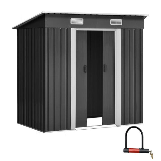 Garden Shed | Outdoor Storage Shed | Sliding Doors | 1.94mx1.21m | Giantz | Grey