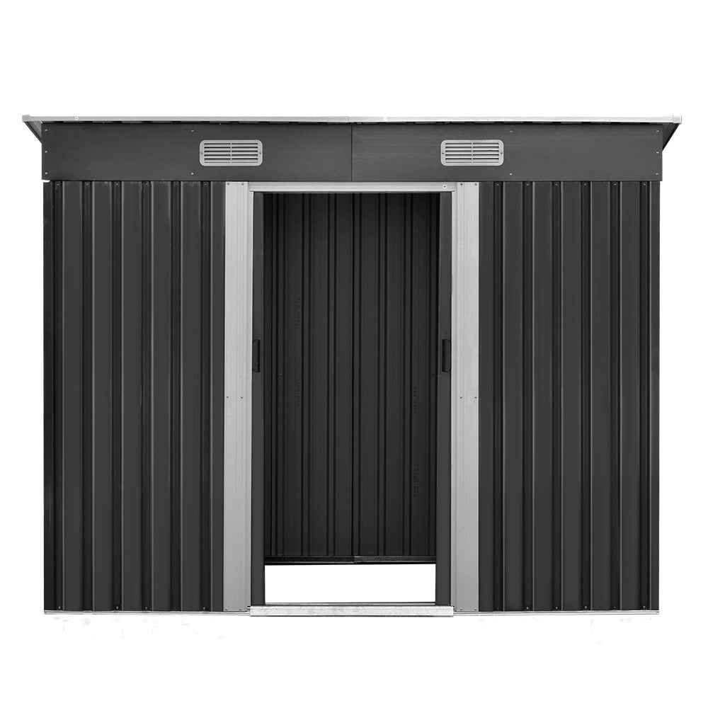Garden Shed | Outdoor Storage Shed | Sliding Doors | 2.38mx1.31m | Giantz | Grey