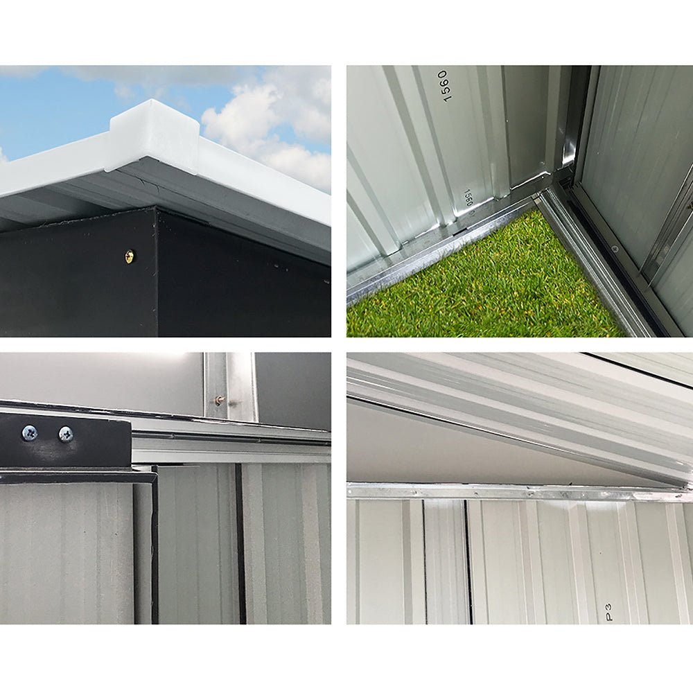 Garden Shed | Outdoor Storage Shed | Sliding Doors | 2.38mx1.31m | Giantz | Grey
