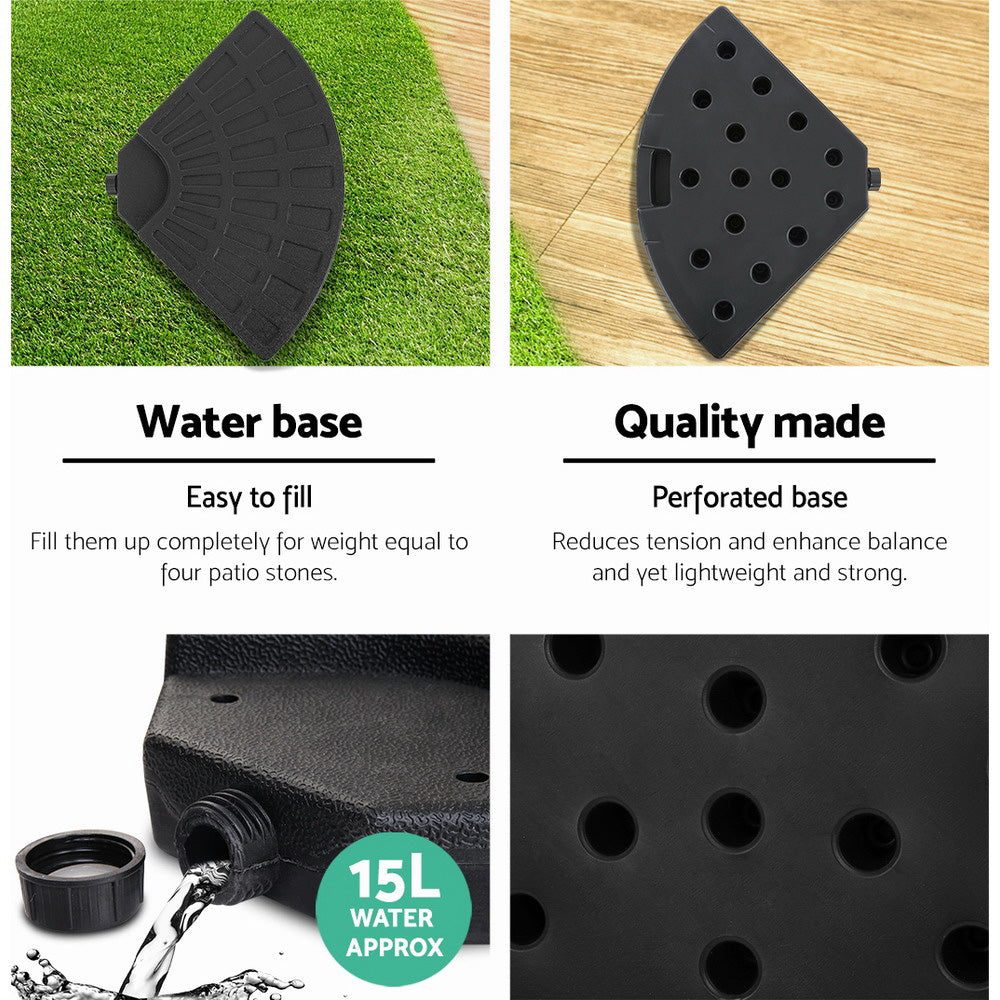 Cantilever Umbrella Base Stand | 4 Plates Round | Instahut | 48cm