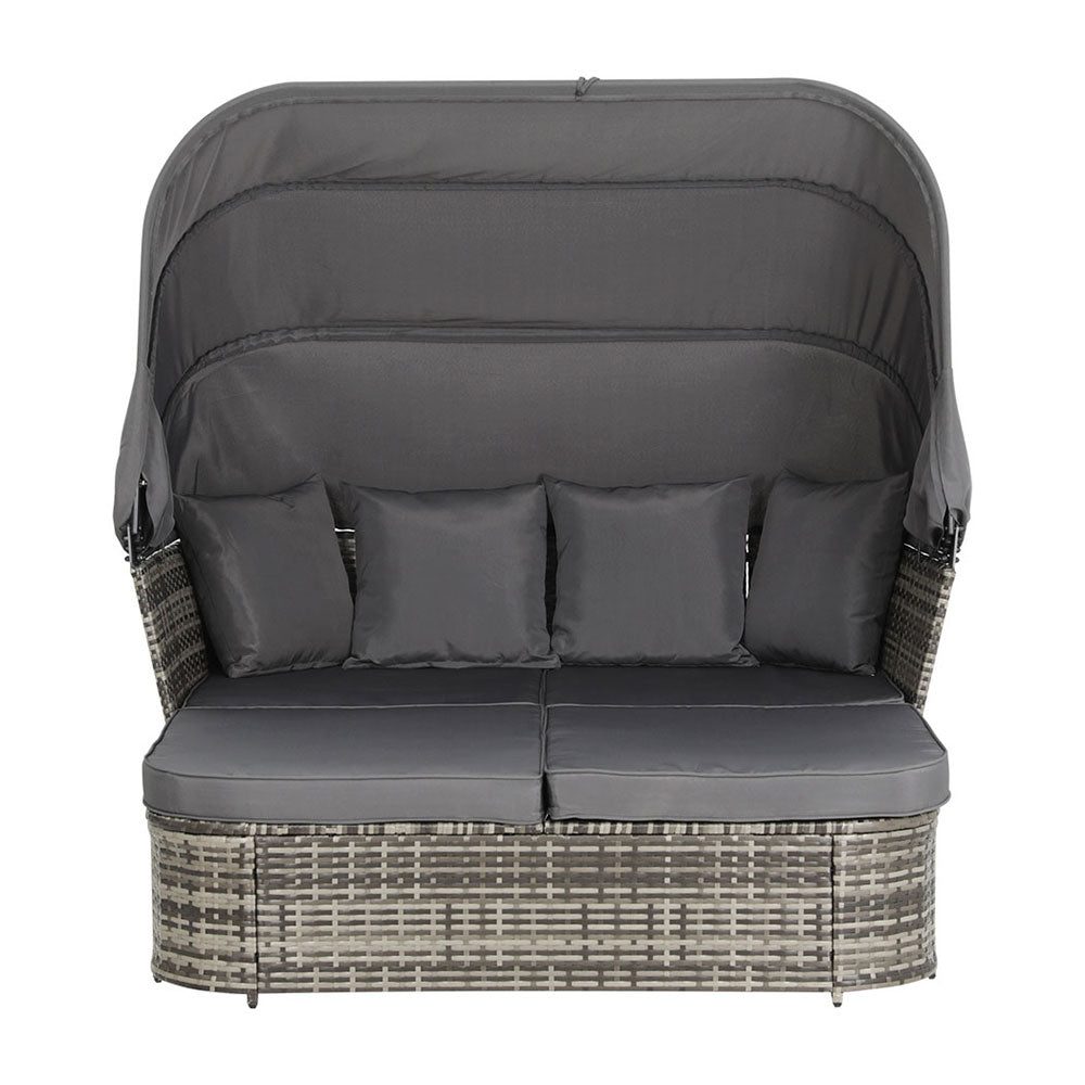 Outdoor Daybed Sun Lounger Day Bed Pillows Rectangle