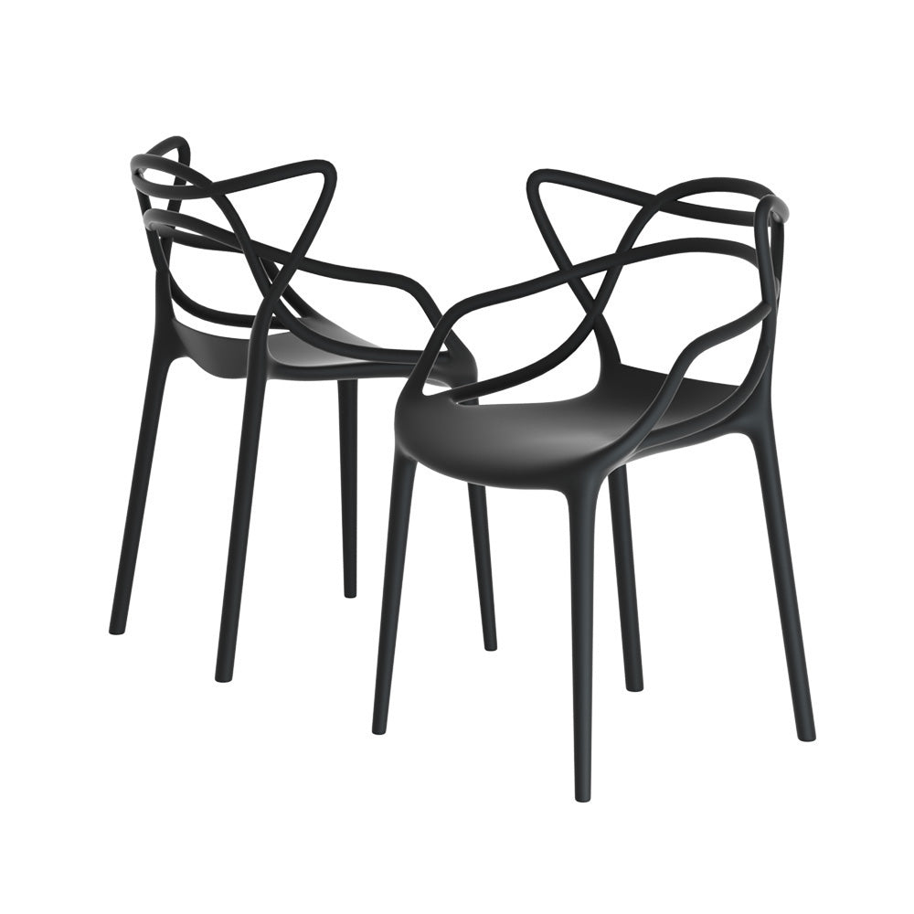Outdoor Dining Chairs 4PC Gardeon Portable Stackable Outdoor Chair Patio Furniture