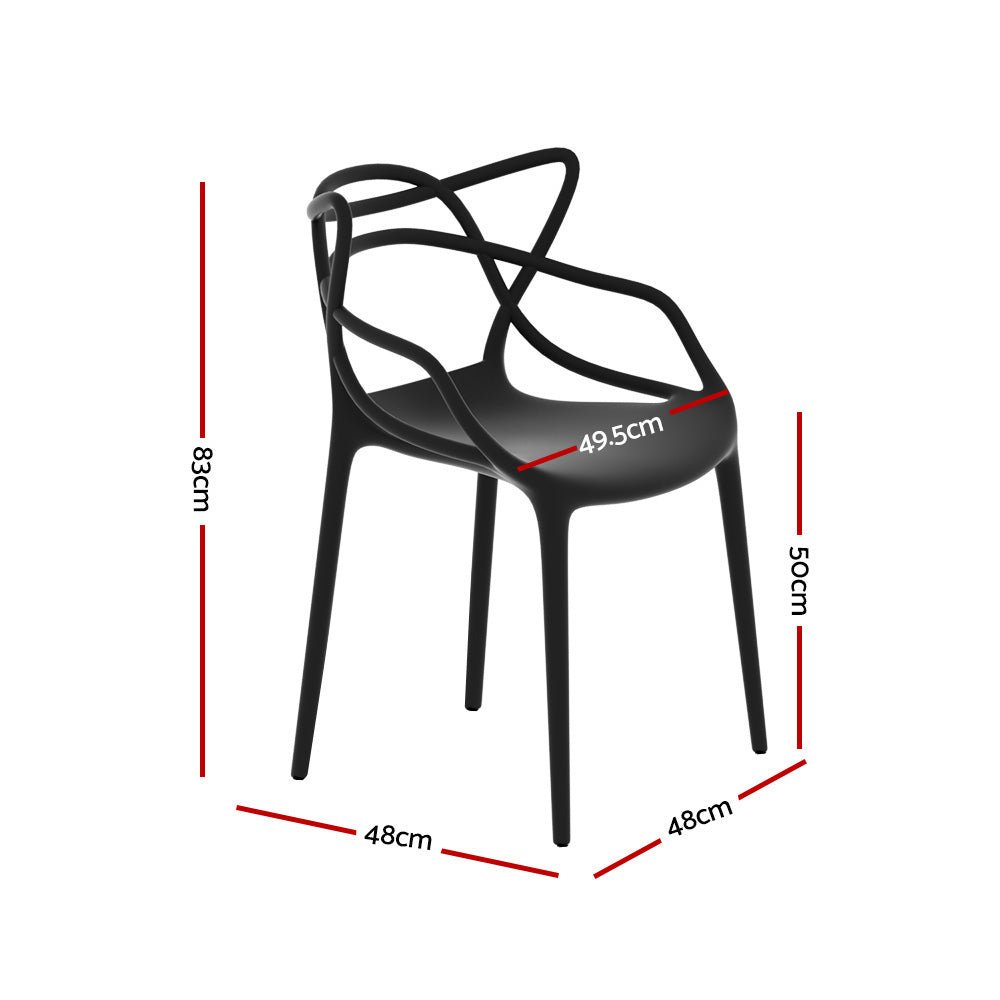 Outdoor Dining Chairs 4PC Gardeon Portable Stackable Outdoor Chair Patio Furniture