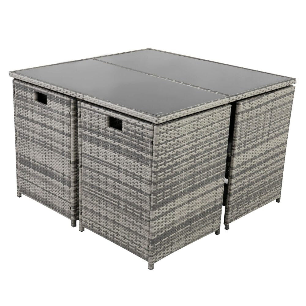 Outdoor Dining Table Set 8 Seater Horrocks Grey