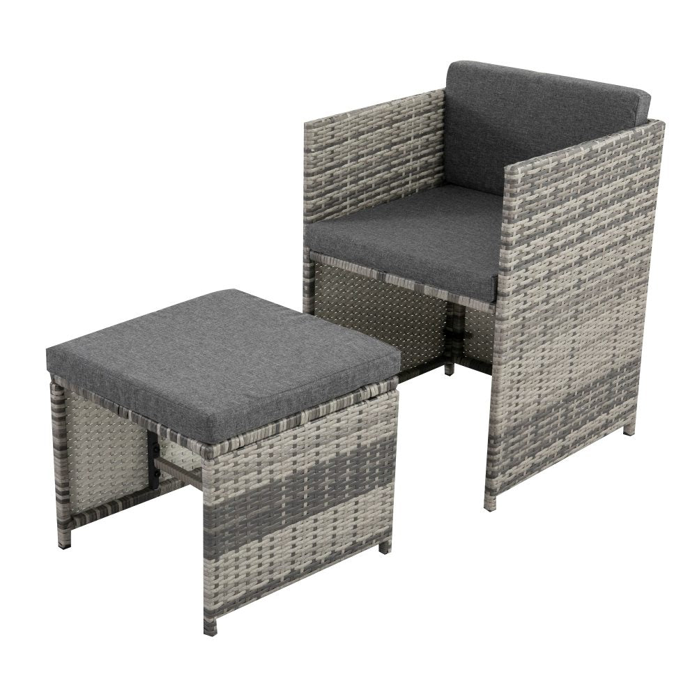 Outdoor Dining Table Set 8 Seater Horrocks Grey
