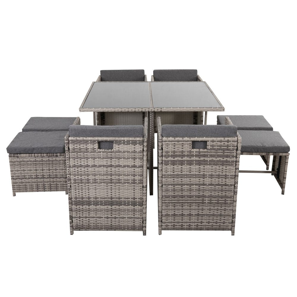 Outdoor Dining Table Set 8 Seater Horrocks Grey