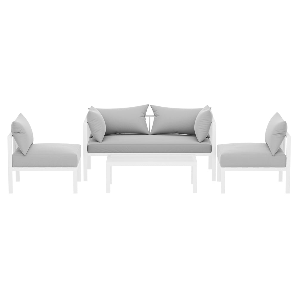 Outdoor Lounge Set 4 Seater Aluminium Outdoor Sofa Setting Patio Set