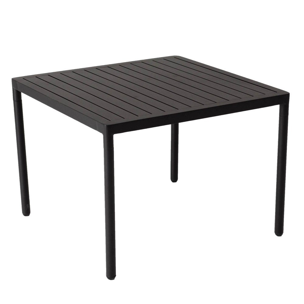 Outdoor Lounge Set 4 Seater Coffee Table Stylish Rope Design Eden Black