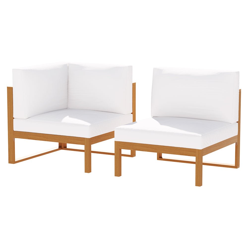 Outdoor Lounge Set Wooden 4 Seater Lounge Setting 5 Piece