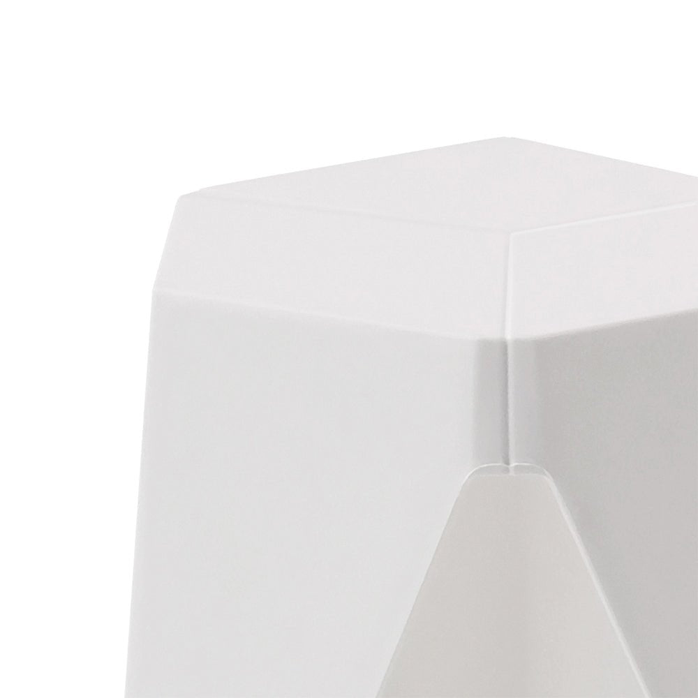 Outdoor Stool Set of 2 Bar Stools Plastic Puzzle White