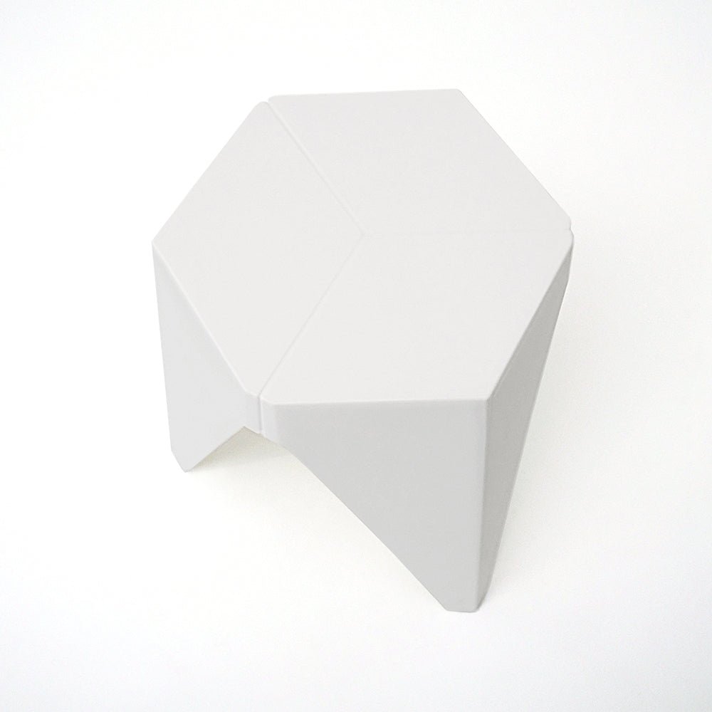 Outdoor Stool Set of 2 Bar Stools Plastic Puzzle White