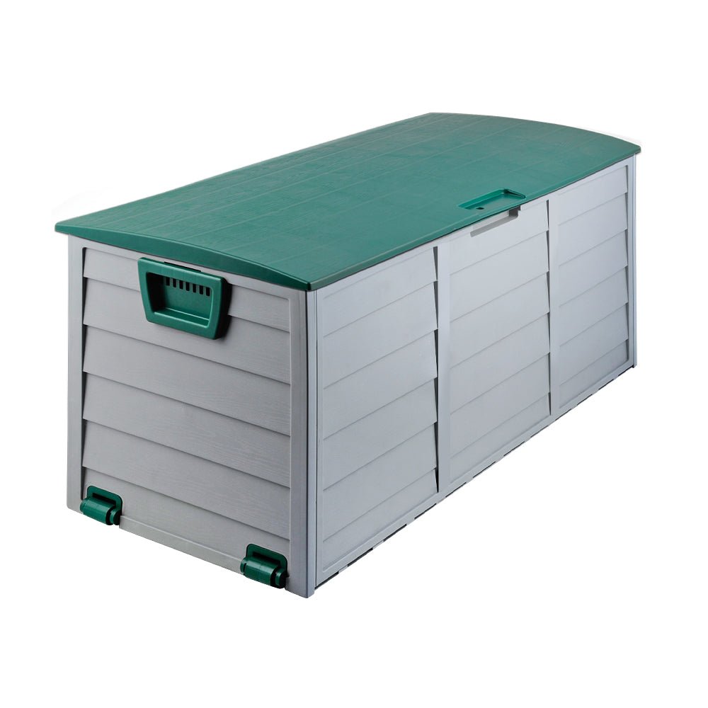 Outdoor Storage Box 290L Lockable Organiser Garden Deck Tool Green