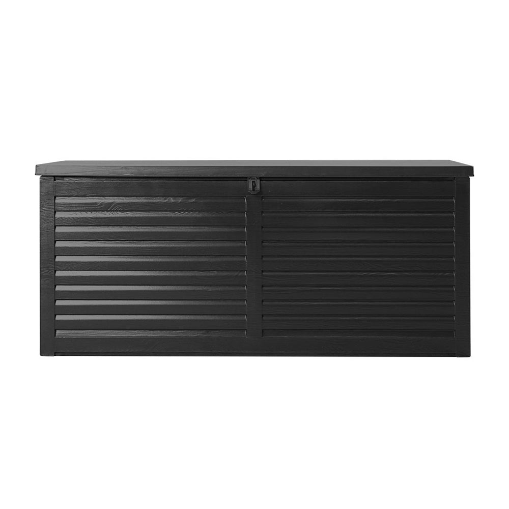 Outdoor Storage Box 490L Container Garden Toy Tool Sheds Chest Black