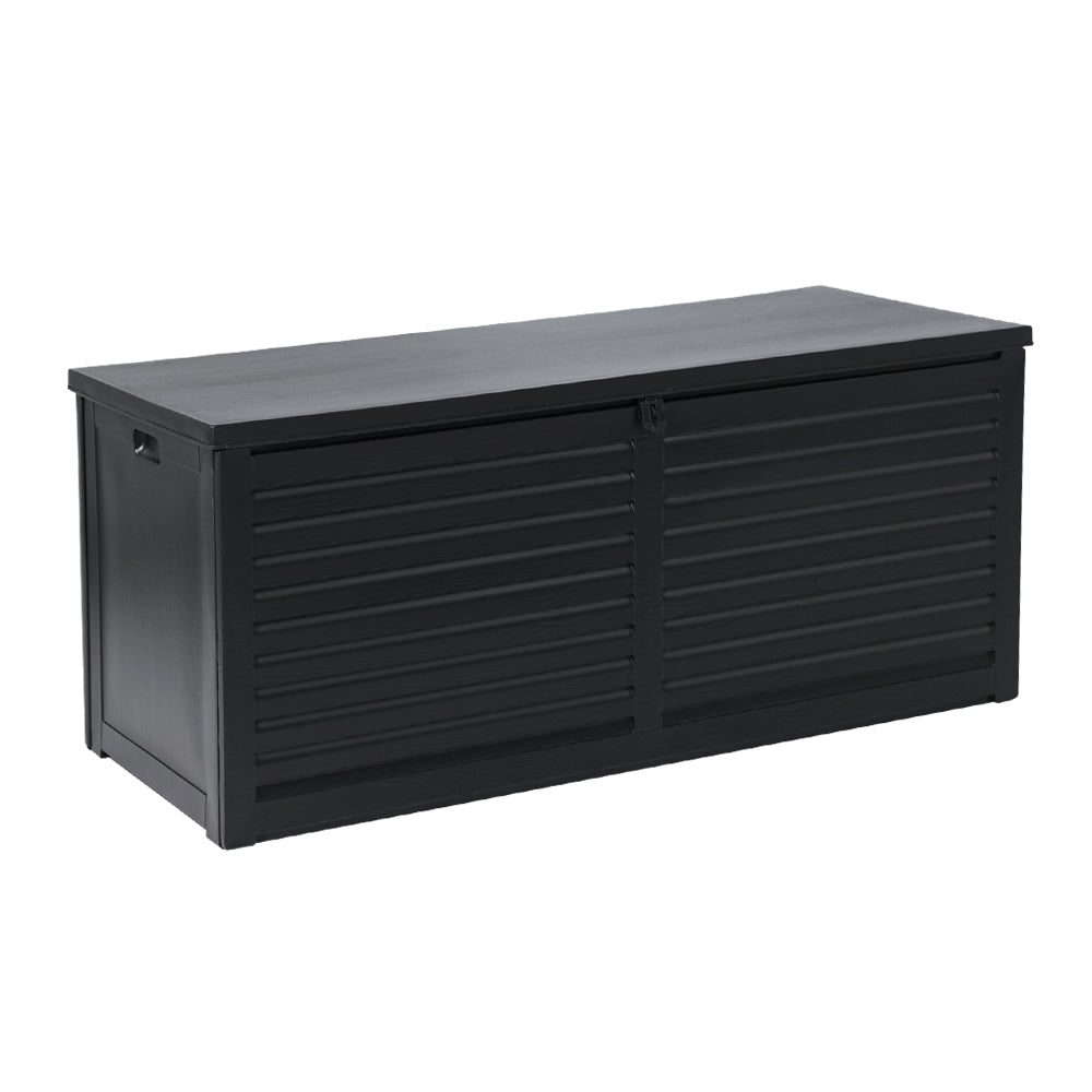 Outdoor Storage Box 490L Container Garden Toy Tool Sheds Chest Black